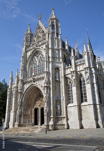 Foto: Brussels - Notre Dame du Sablon gothic church Brussels - Notre Dame du Sablon gothic church