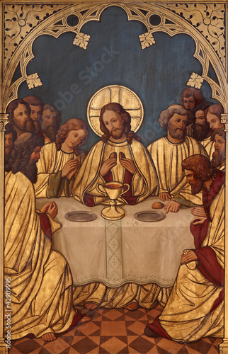 Photo: BRUSSELS - Last super of Christ -Saint Antoine BRUSSELS - Last super of Christ -Saint Antoine