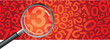 realistic magnifying glass number background
