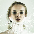 woman with in sprays milk
