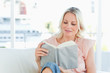 Housewife reading a book 