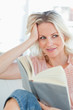 Beautiful woman with a book