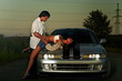 on the car