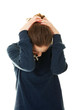 Foto: Young beautiful woman in depression. Young beautiful woman in depression.