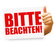 Bitte beachten! Button, Icon