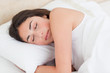Sleeping cute brunette