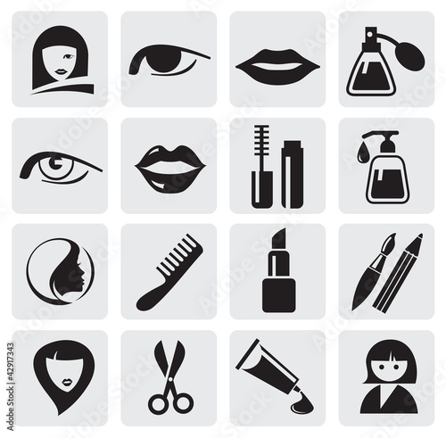 Vector: beauty icons beauty icons