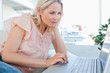 Blonde on a laptop