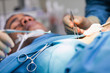 Unconscious male patient during a surgery