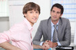 Young man at a job interview