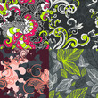 Set of floral seamless patterns