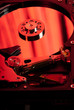 Photo: Reflective magnetic disk Reflective magnetic disk