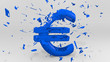 Euro Pleite blau