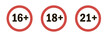 18+ sign