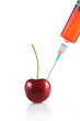 Injecting a fluid into an cherry