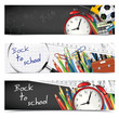 Vector: Back to school - set of vertical banners Back to school - set of vertical banners