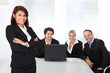 Business woman and her team