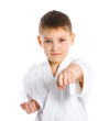 Aikido boy fighting position