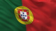 Seamless loop - Portugal Flag waving in the wind