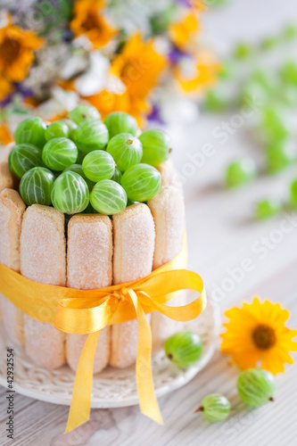 Foto: Cake with gooseberries Cake with gooseberries