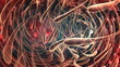 Red Extraordinary Micro Organic Viruses