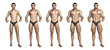 Illustration: Bodybuilder's Step-by-Step Transformation Bodybuilder's Step-by-Step Transformation