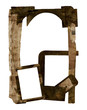 old vintage cluster cardboard frame for scrapbook