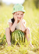 girl with watermelon