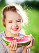 girl eating watermelon