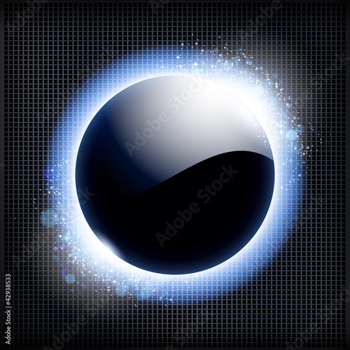 Vector: Techno background with blue light frame. Techno background with blue light frame.