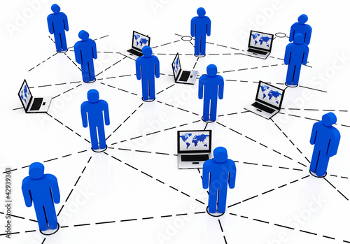 Illustration: Business team Network Business team Network