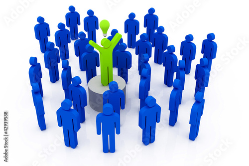 Illustration: team leader idea team leader idea