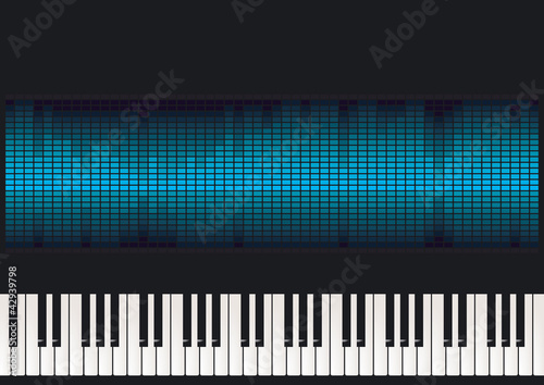 Vektor: Klavier mit Equalizer Klavier mit Equalizer