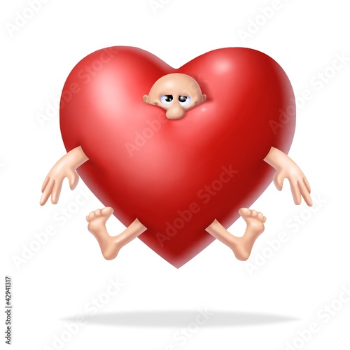 Illustration: omino nel cuore omino nel cuore