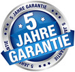 Button Banner "5 Jahre Garantie" blau/silber
