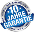 Button Banner "10 Jahre Garantie" blau/silber