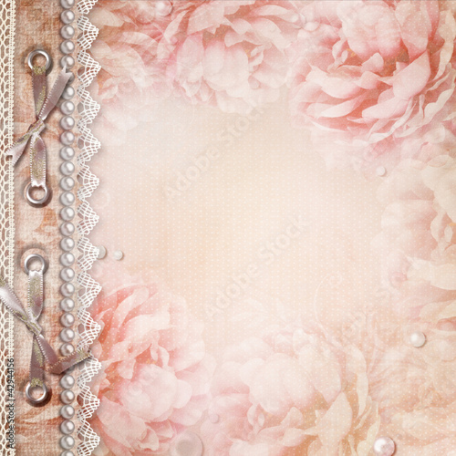 Illustration: Grunge Beautiful Roses Background - Album Cover Grunge Beautiful Roses Background - Album Cover