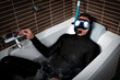 diver in a bath