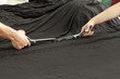 Material cutting with scissors