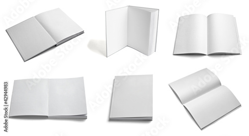 Photo: leaflet notebook textbook white blank paper template leaflet notebook textbook white blank paper template