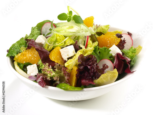 Foto: Salat mit Orangenfilets und Feta Käse Salat mit Orangenfilets und Feta Käse