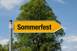 Pfeil mit Baum SOMMERFEST