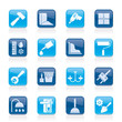 Construction and building equipment Icons - vector icon set 1