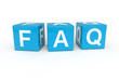 Illustration: Faq cubes 3d render illustration Faq cubes 3d render illustration