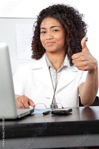 Photo: Woman Showing Thumb Up Woman Showing Thumb Up