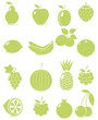 Set of vector fruit icons