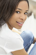 Beautiful Happy African American Girl Smiling