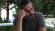 Video: sad and thoughtful man sad and thoughtful man
