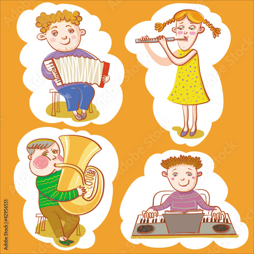 Vektor: Little Musicians. Little Musicians.