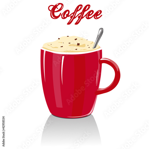 Vektor: Vector full coffee mug Vector full coffee mug